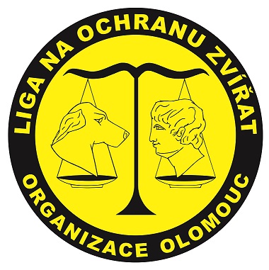 logótipo de uma organização dedicada à proteção animal em Olomouc.